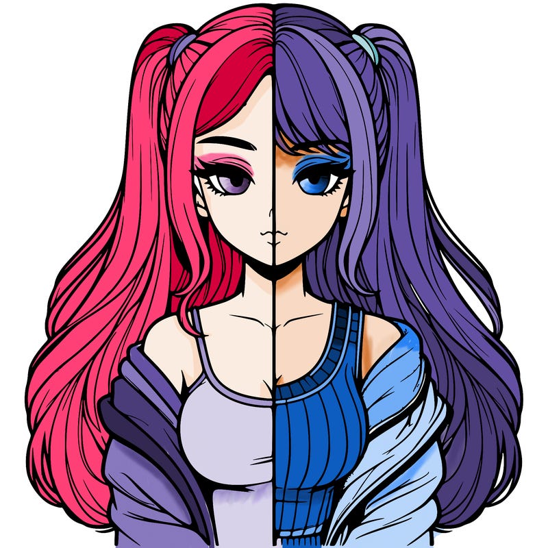 realistic girl split