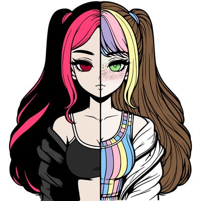 realistic girl split