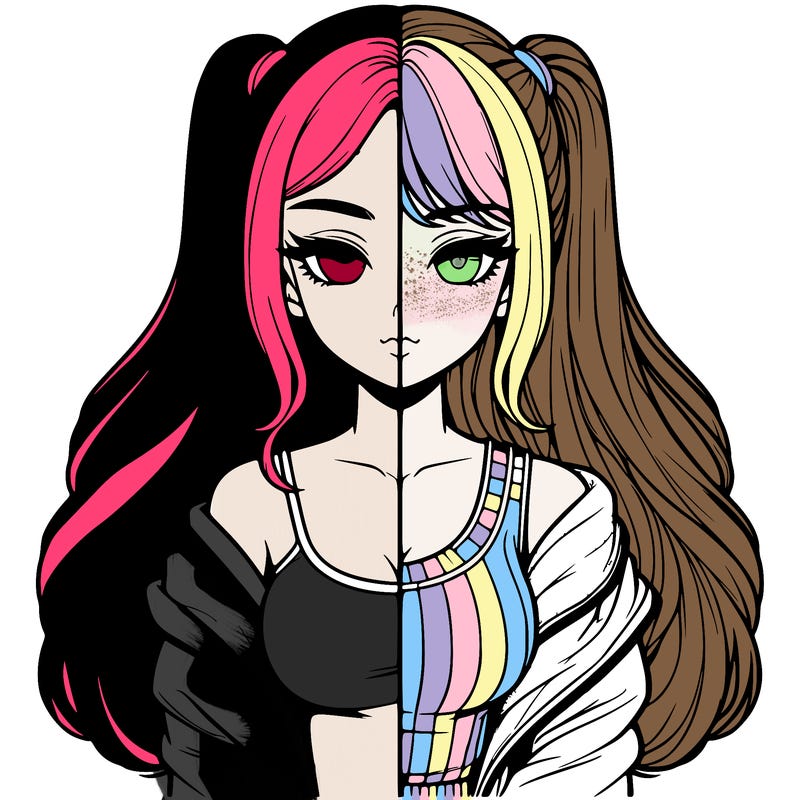 realistic girl split