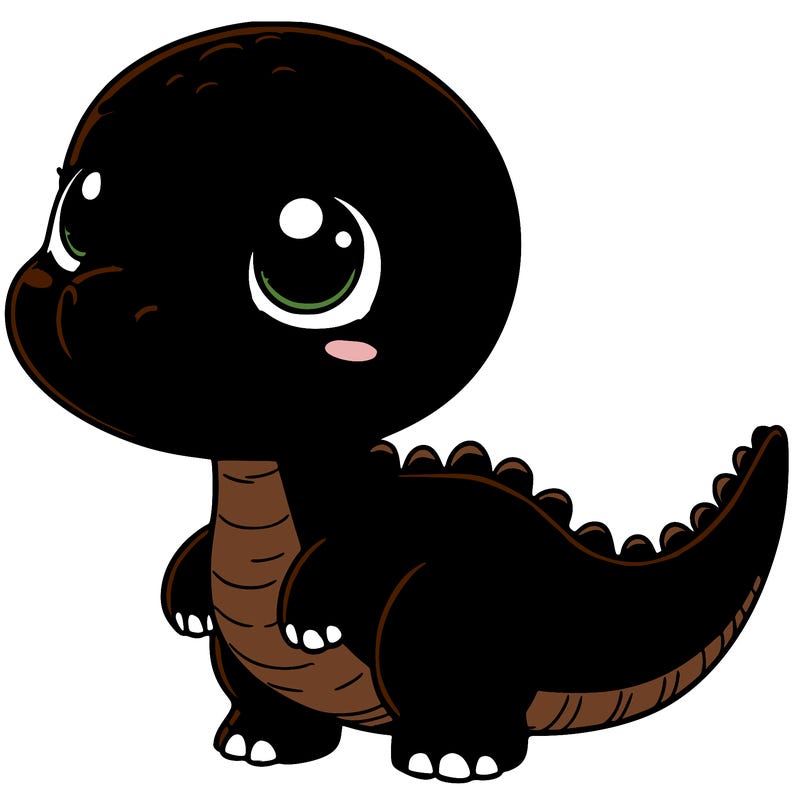 cute little realistic green dinosaur