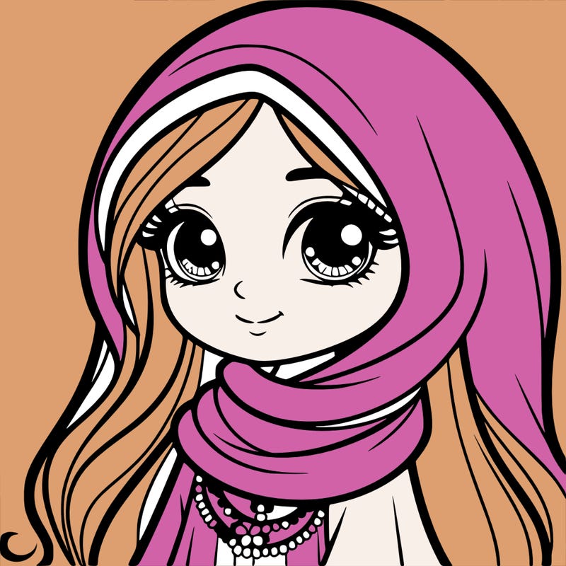 a very, very, very beautiful veiled girl