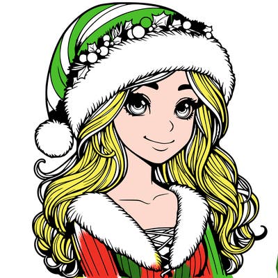 realistic christmas  girl