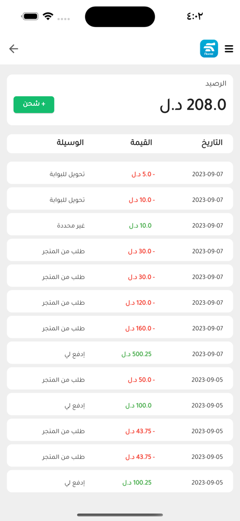 Flex - Interfaz de la aplicación Flex que muestra el saldo de la cuenta y una lista detallada de transacciones recientes.