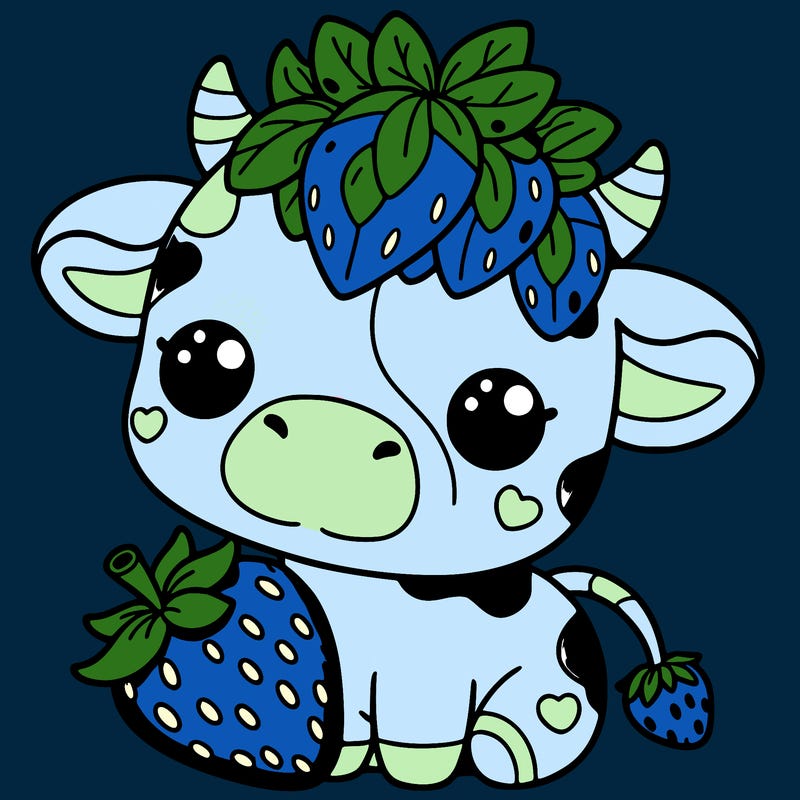 cute strawberry cow
