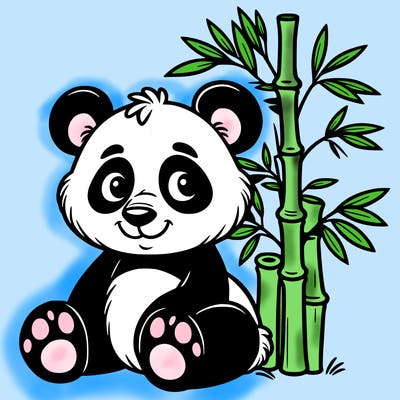 a panda bamboo
