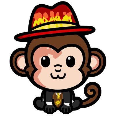 monkey with pikachu hat