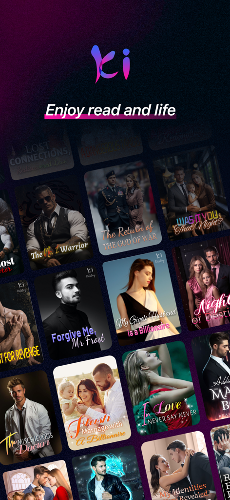Kikistory - Read Good Novel - Gallery of popular romance and billionaire novel covers on the Kikistory app screen