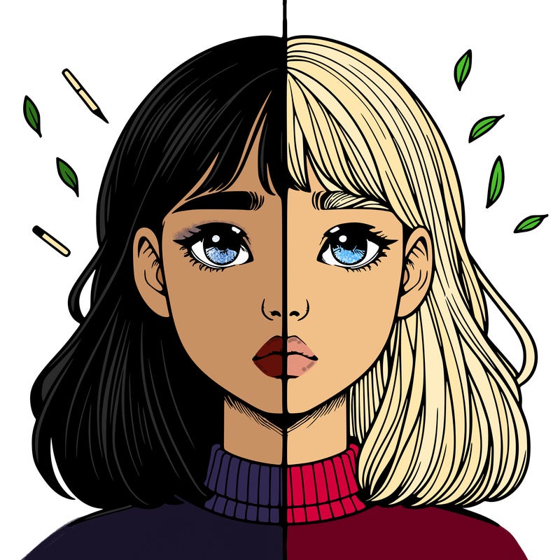 realistic girl split