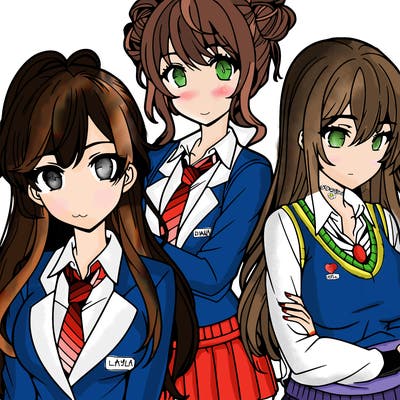 anime girls teenagers