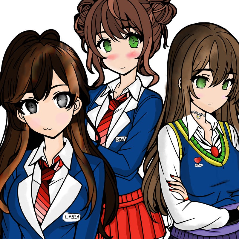 anime girls teenagers