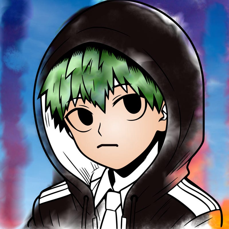 manga character with a hoodie