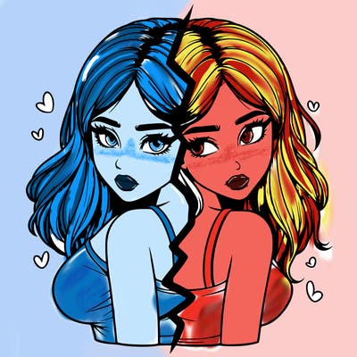 realistic girl split