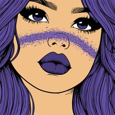 really realistic girl with lips