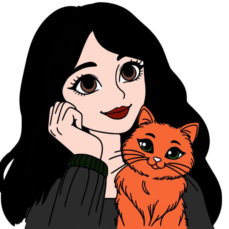 woman with cat