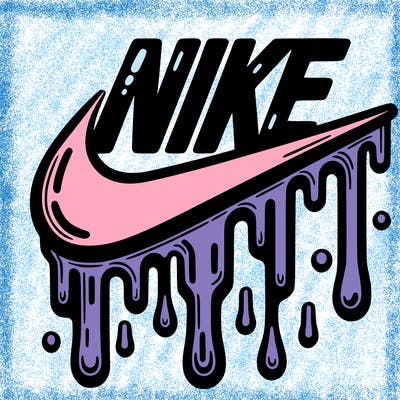 dripping nike logo