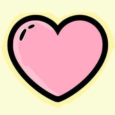 a blank heart