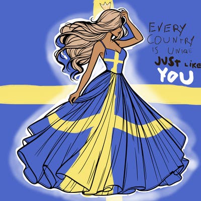 realistic woman with dress flowing in the wind