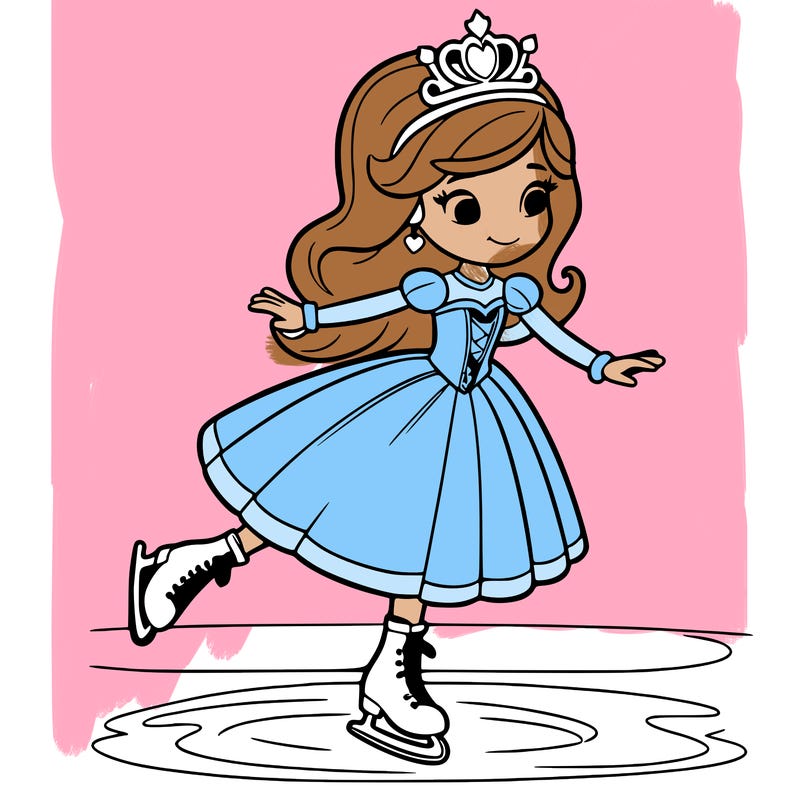 princess skating on ice