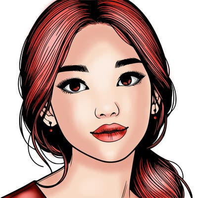 beautiful realistic asian woman