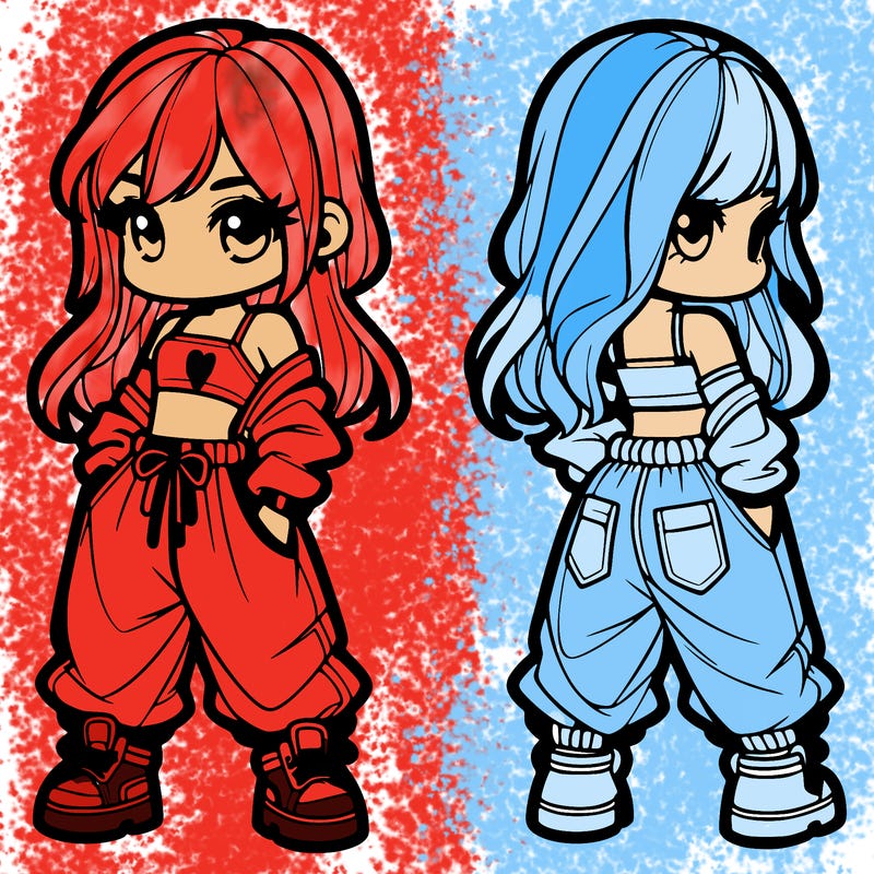 girl in crop top and baggy pants