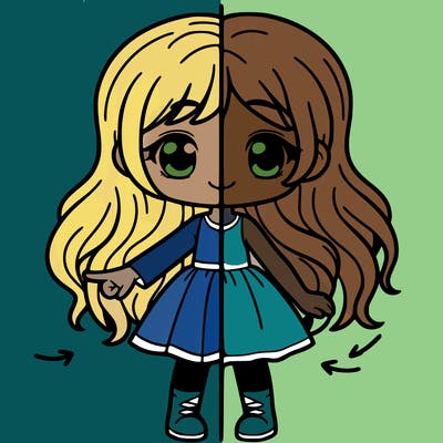 a girl split
