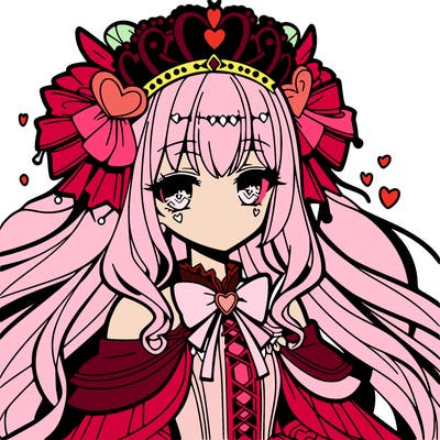 anime girl heart queen