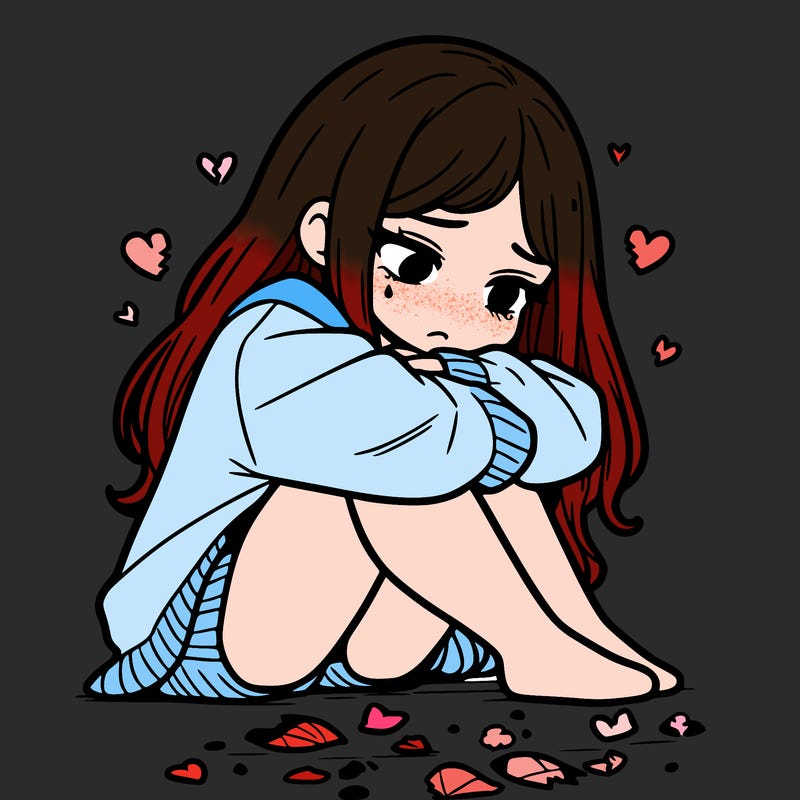 a girl after a breakup