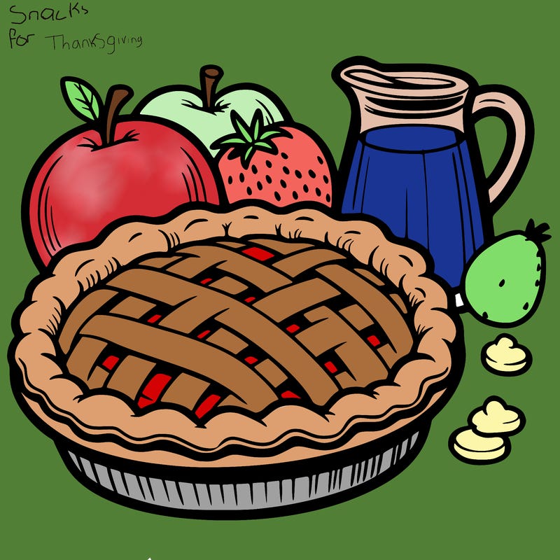 a pie of food