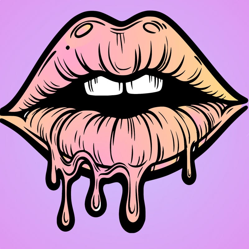 lips that look realistic and drip