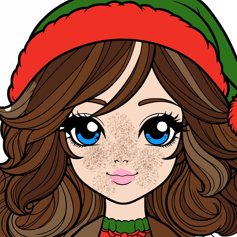 realistic christmas girl