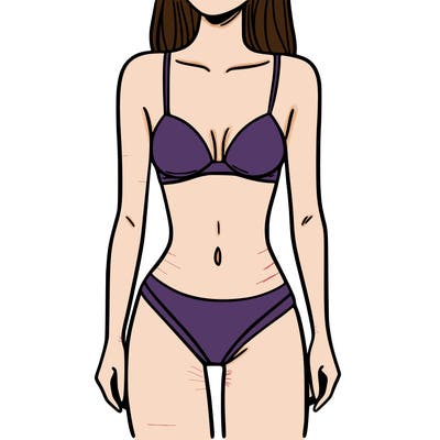 skinny girl in a bikini