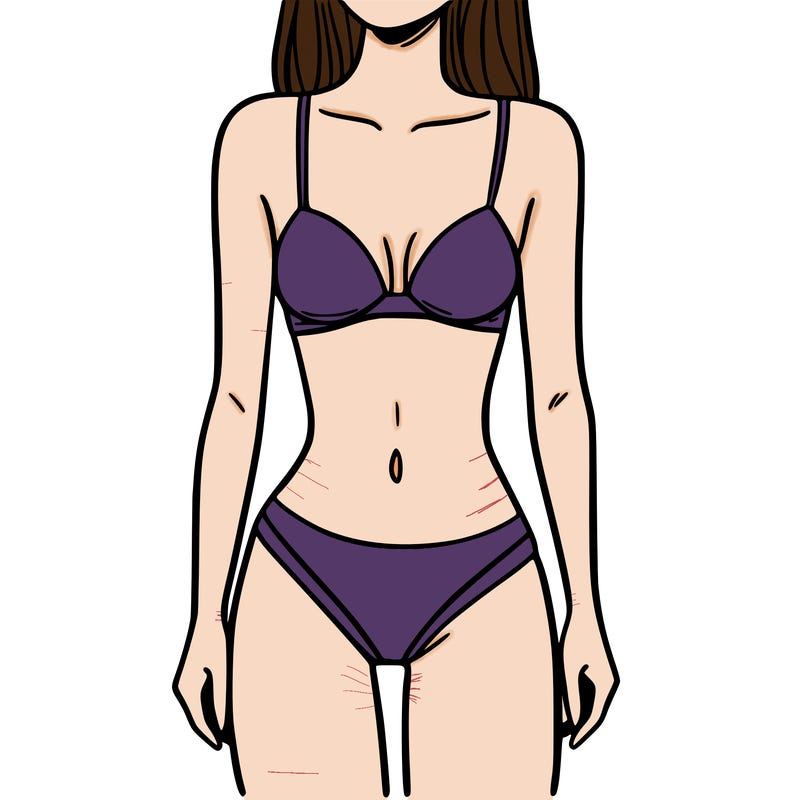 skinny girl in a bikini