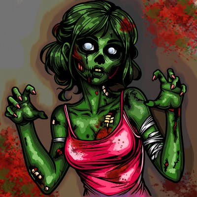 realistic zombie girl