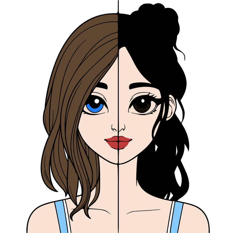 realistic girl split