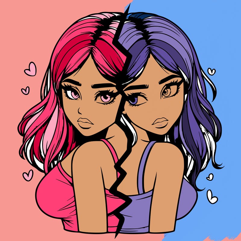 realistic girl split