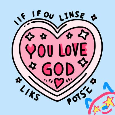 a heart which says inside if you love god like this post