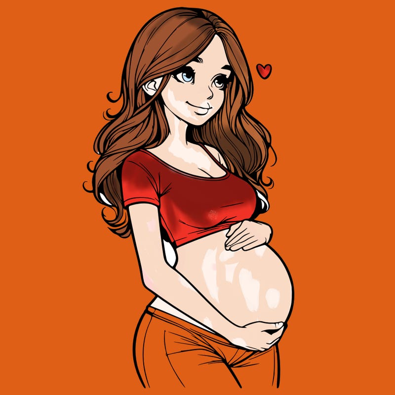 realistic pregnant girl
