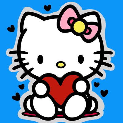 hello kitty with heart