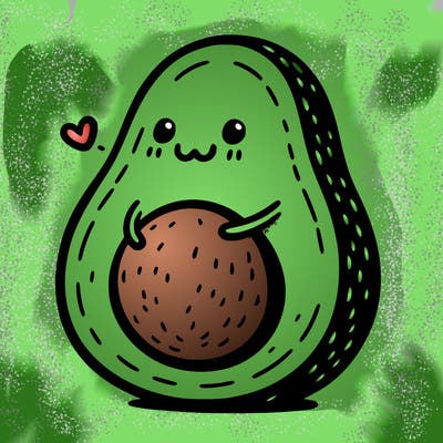 an avocado hugging an avocado