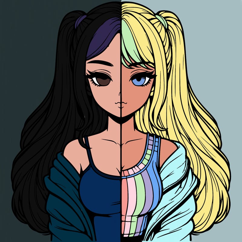 realistic girl split