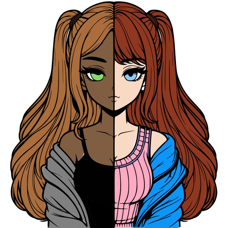 realistic girl split