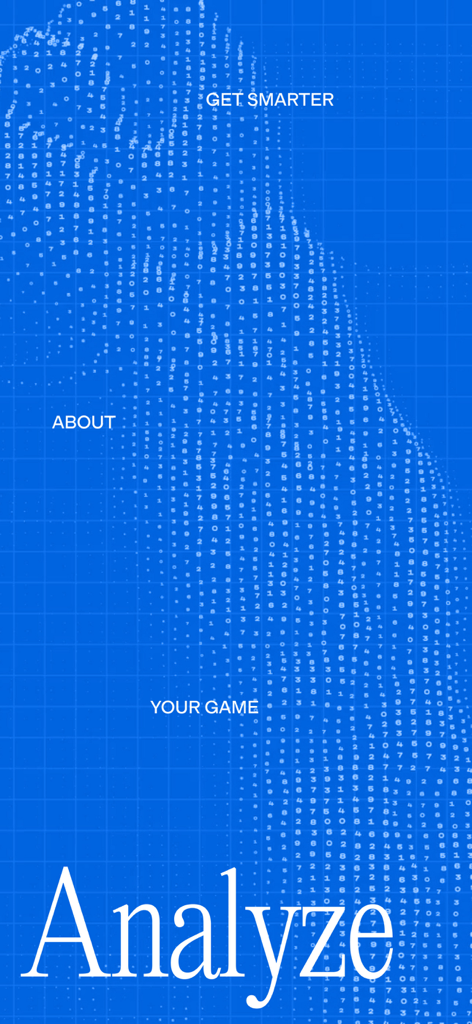 Golfmetrics - Golfmetrics app splash screen with the text Analyze Your Game