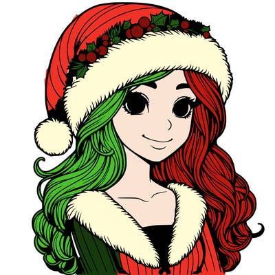realistic christmas  girl