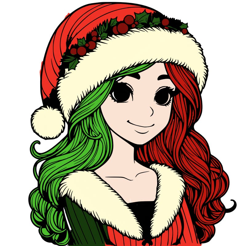realistic christmas  girl