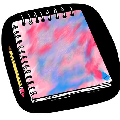 a blank sketch pad