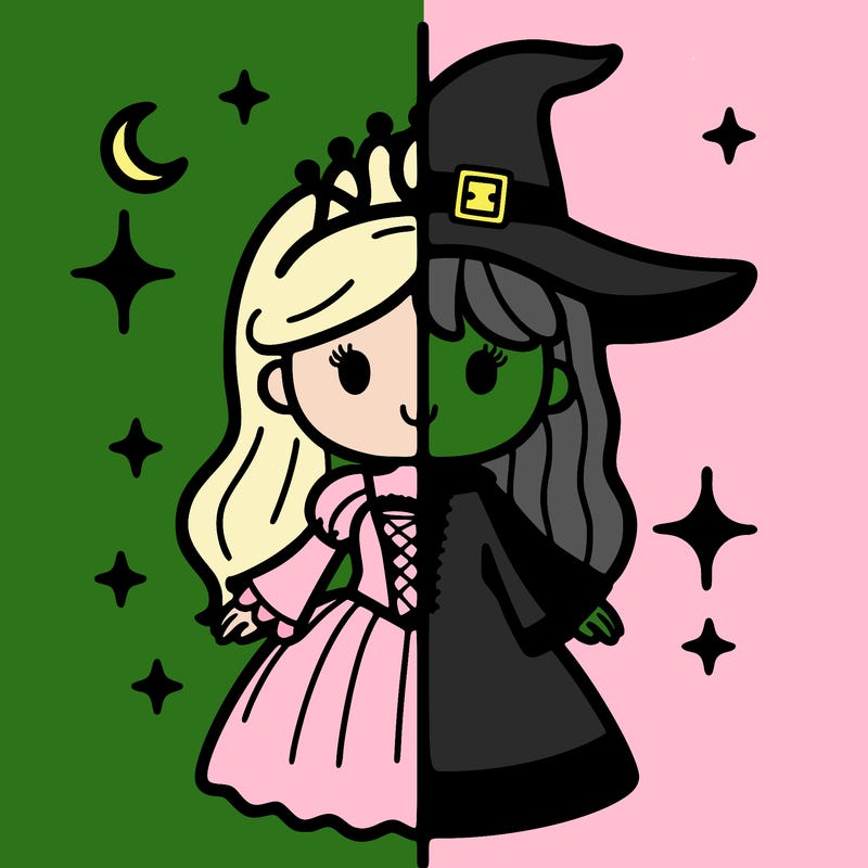 split princess and witch
