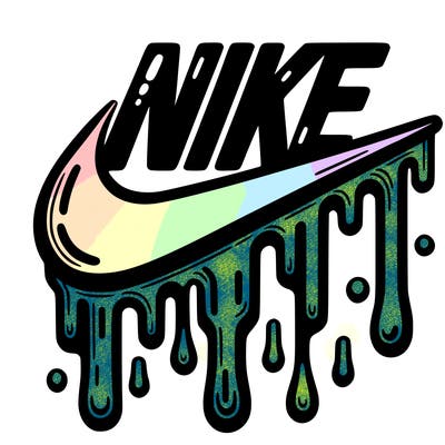dripping nike logo