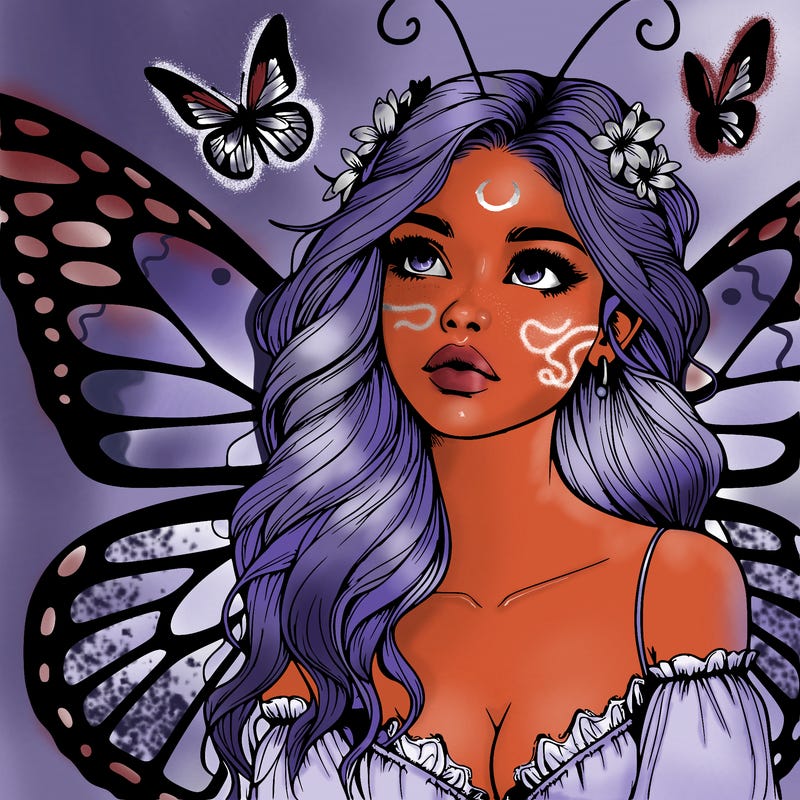 butterfly fairy realistic girl