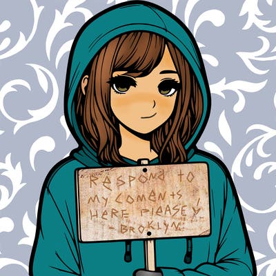 realistic girl with shoulder length hair wearing a hoodie holding a sign