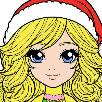 realistic christmas girl